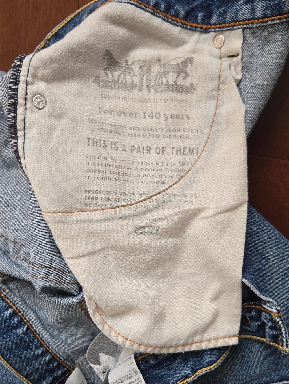 Levi Strauss 550 36x32 Made in Lesotho Blue Jeans Medium Wash. 2000s - Picture 7 of 9